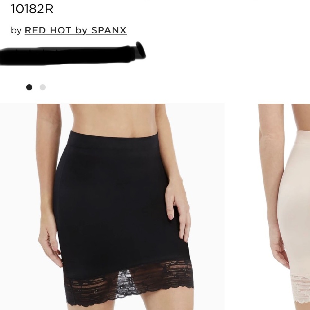 NWOT SPANX Black 1X (fits for L/XL) Half Slip